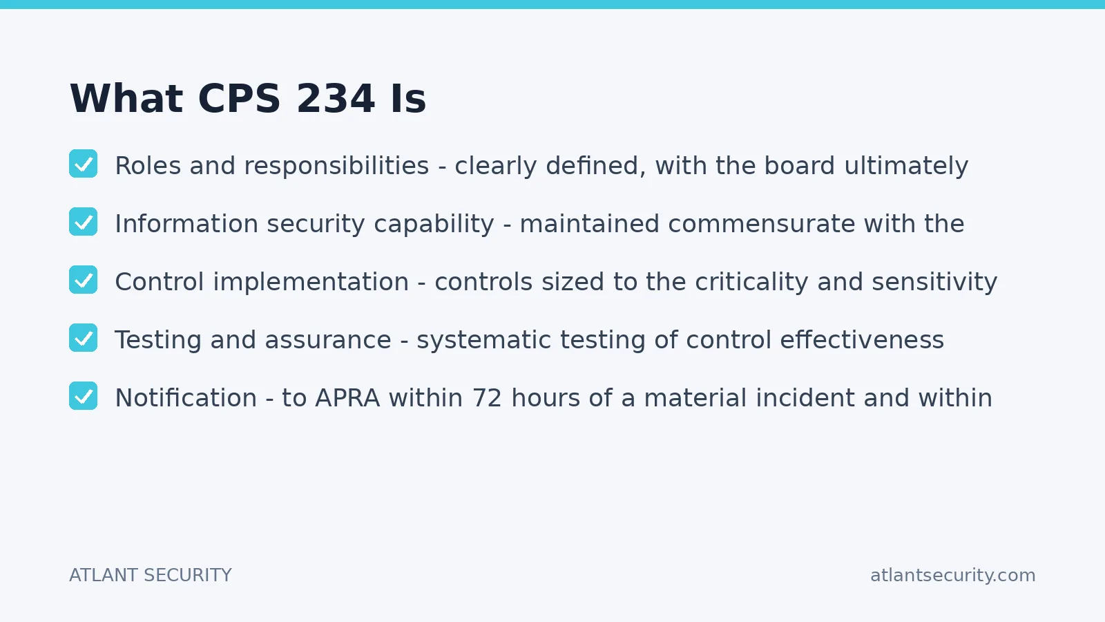 Checklist: What CPS 234 Is