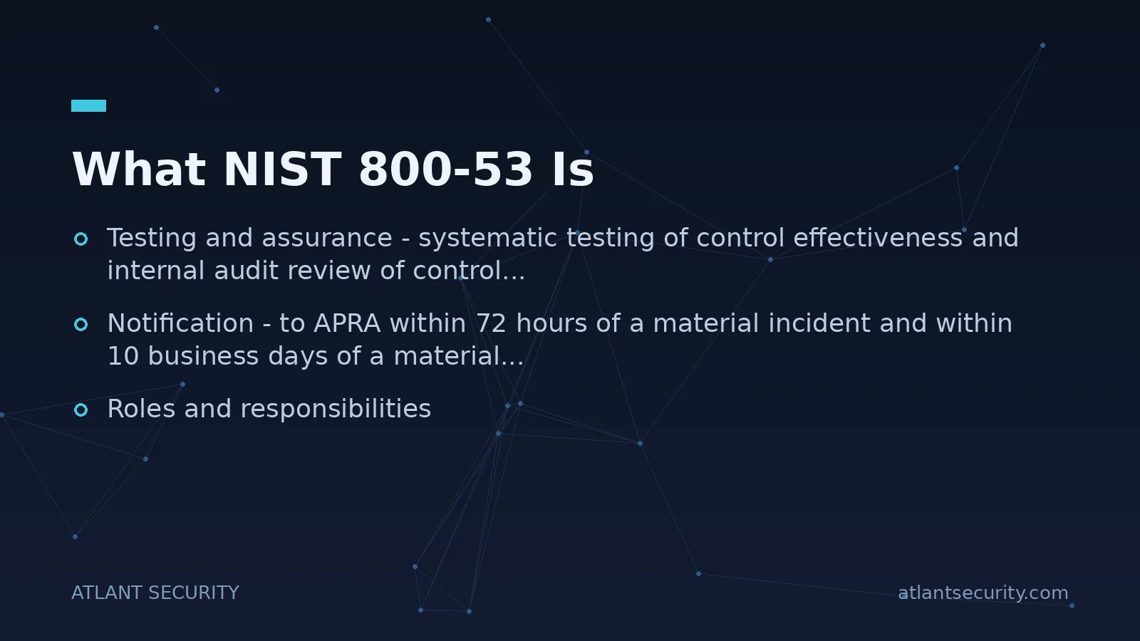 What NIST 800-53 Is - key points