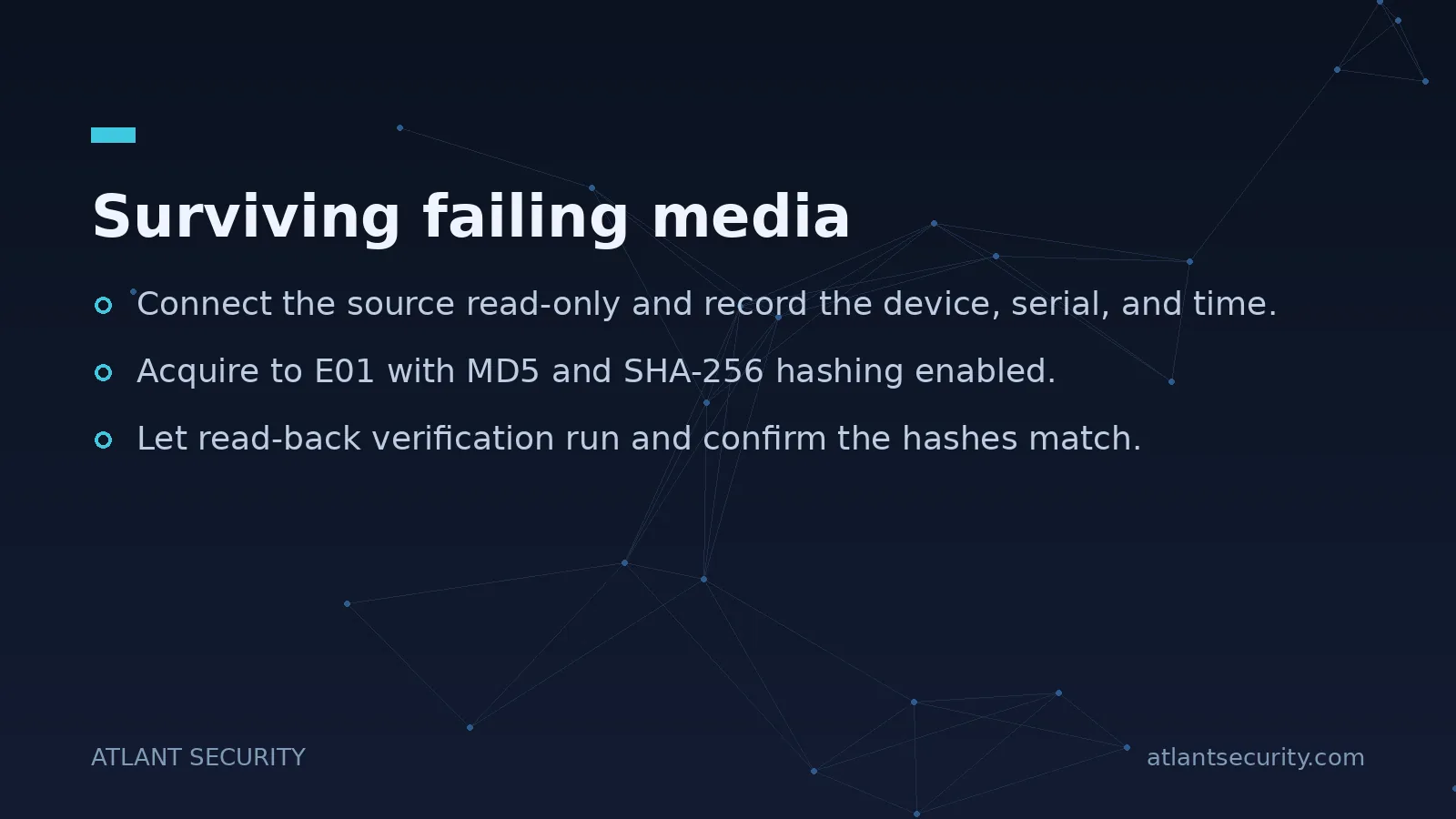 Surviving failing media - key points