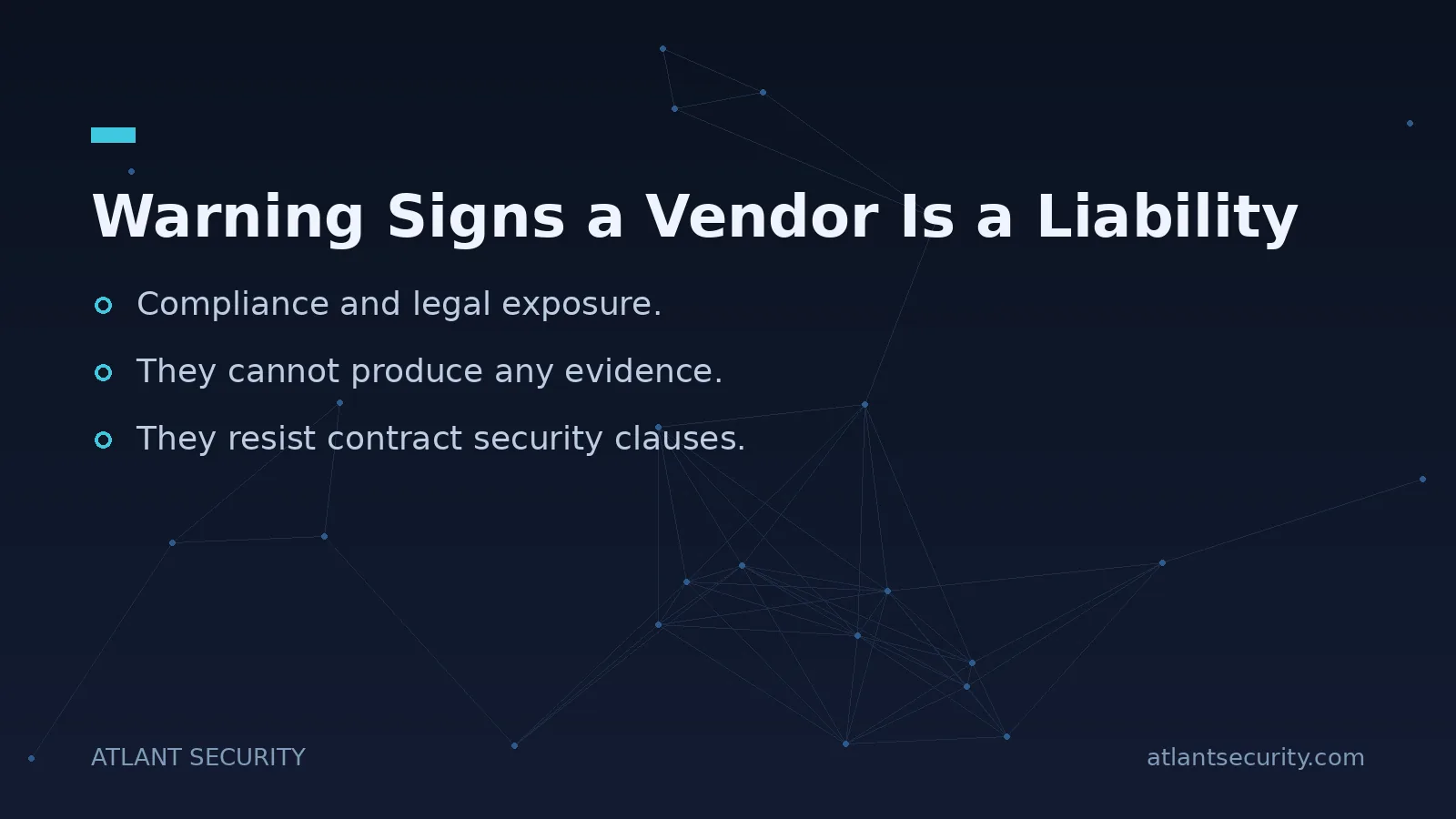 Warning Signs a Vendor Is a Liability - key points