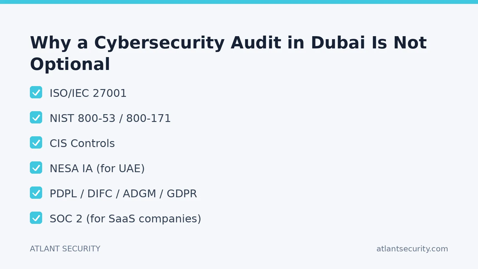 Checklist: Why a Cybersecurity Audit in Dubai Is Not Optional