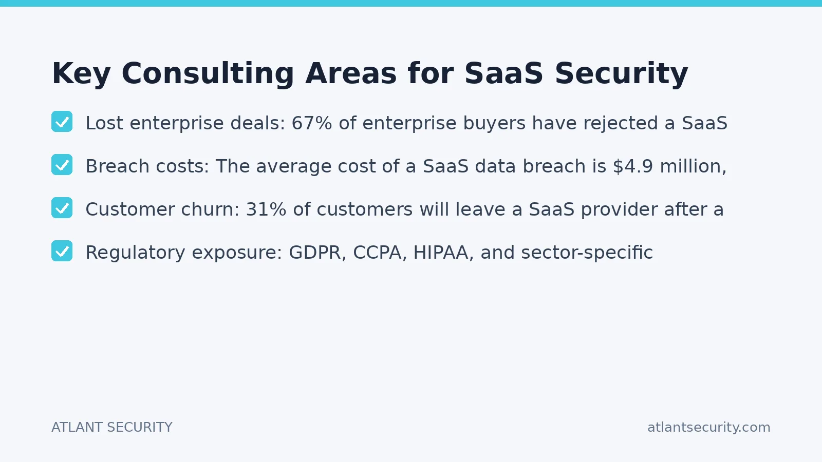 Checklist: Key Consulting Areas for SaaS Security
