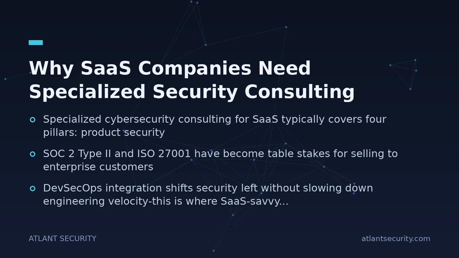 Why SaaS Companies Need Specialized Security Consulting - key points