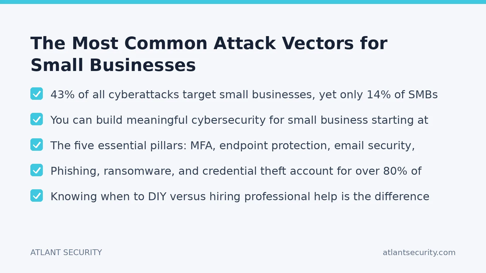 Checklist: The Most Common Attack Vectors for Small Businesses