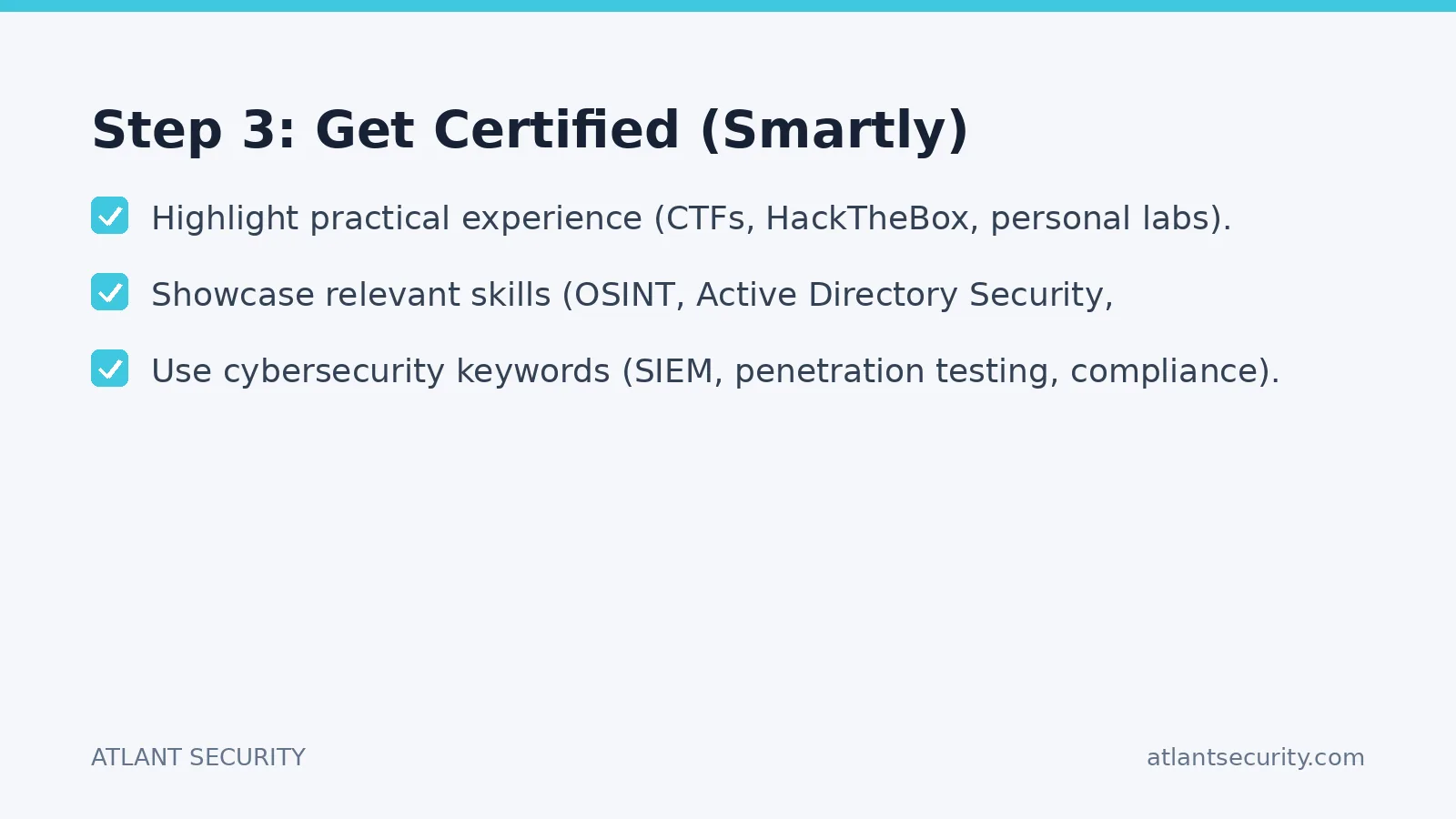 Checklist: Step 3: Get Certified (Smartly)