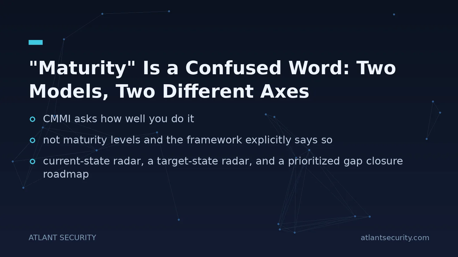 "Maturity" Is a Confused Word: Two Models, Two Different Axes - key points