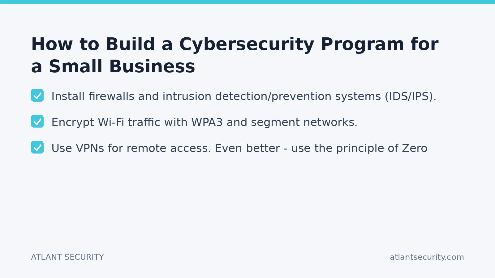 Checklist: How to Build a Cybersecurity Program for a Small Business