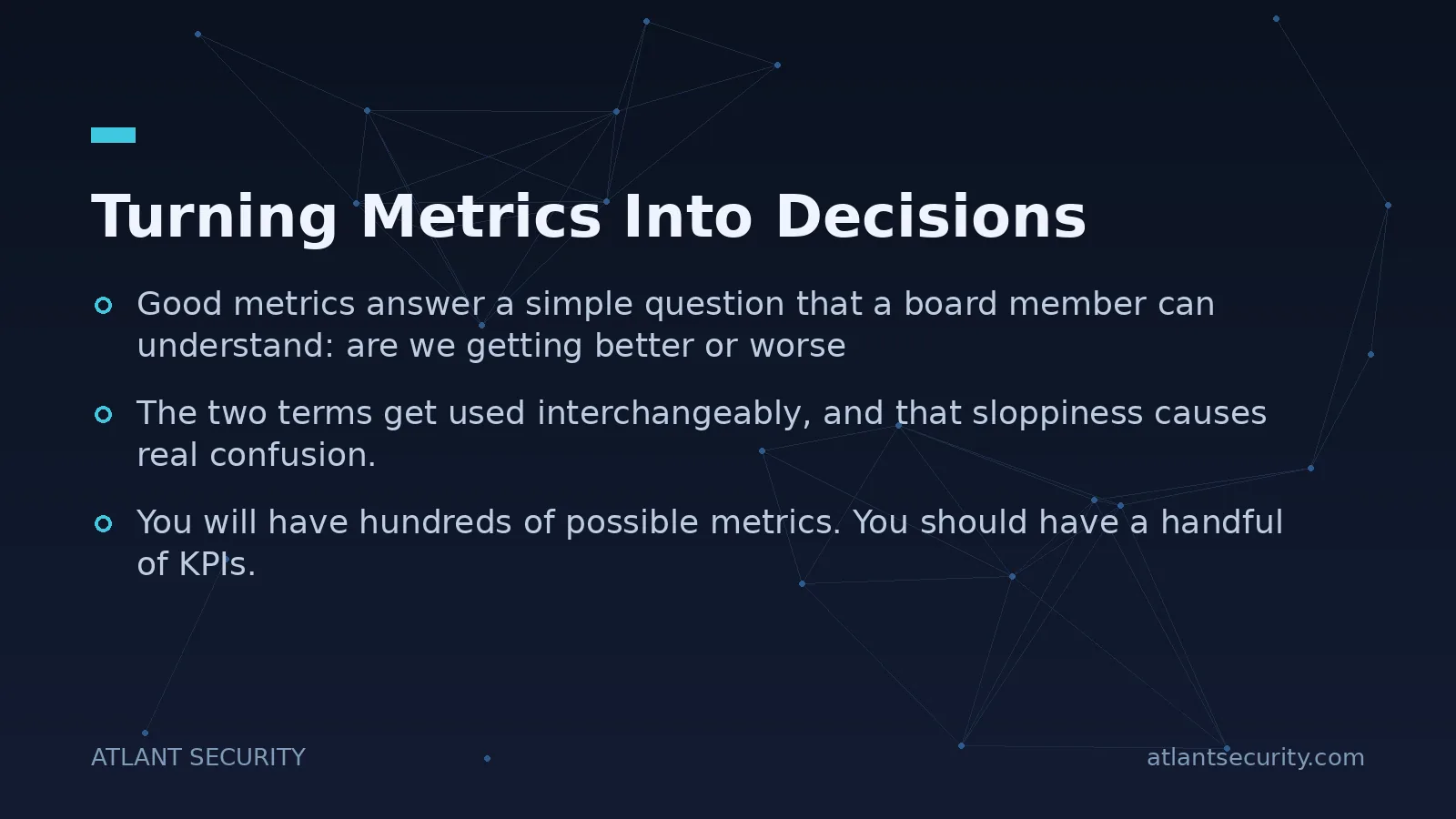 Turning Metrics Into Decisions - key points