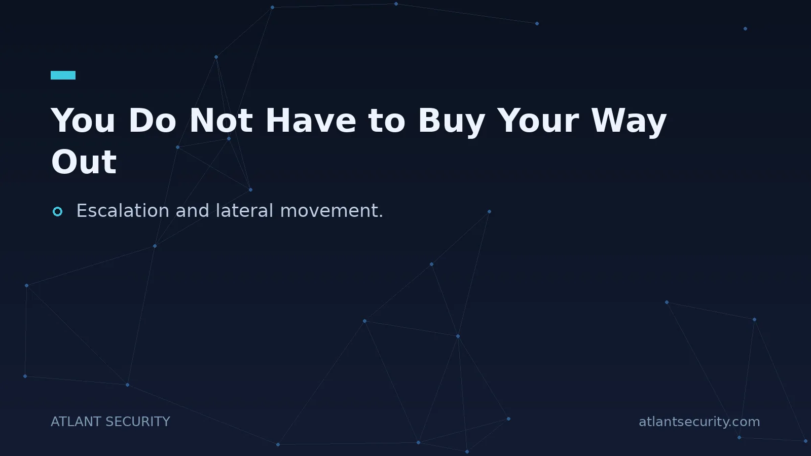You Do Not Have to Buy Your Way Out - key points