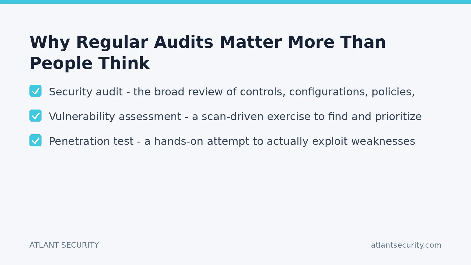 Checklist: Why Regular Audits Matter More Than People Think