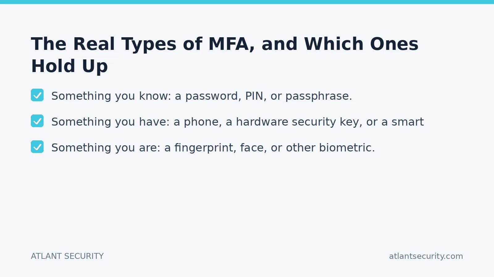 Checklist: The Real Types of MFA, and Which Ones Hold Up