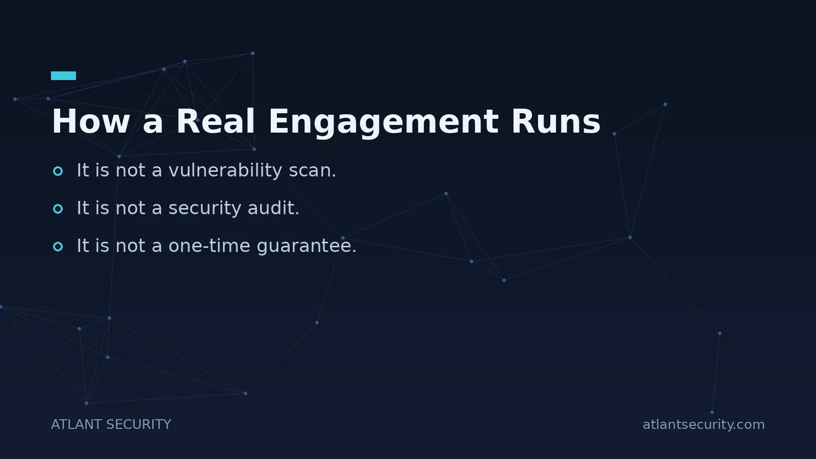 How a Real Engagement Runs - key points