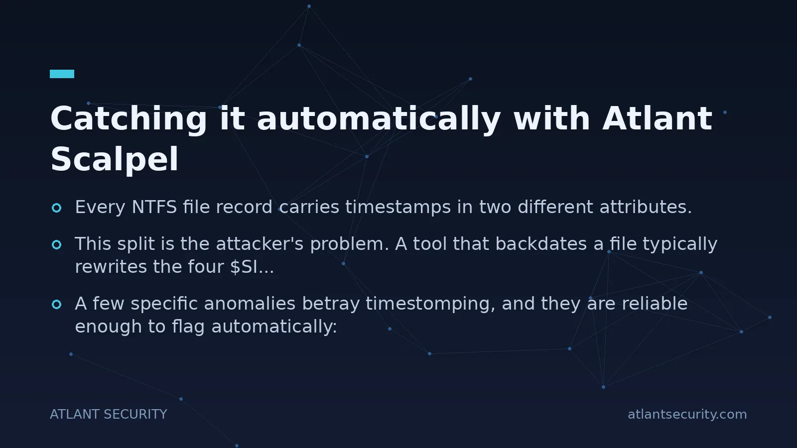 Catching it automatically with Atlant Scalpel - key points
