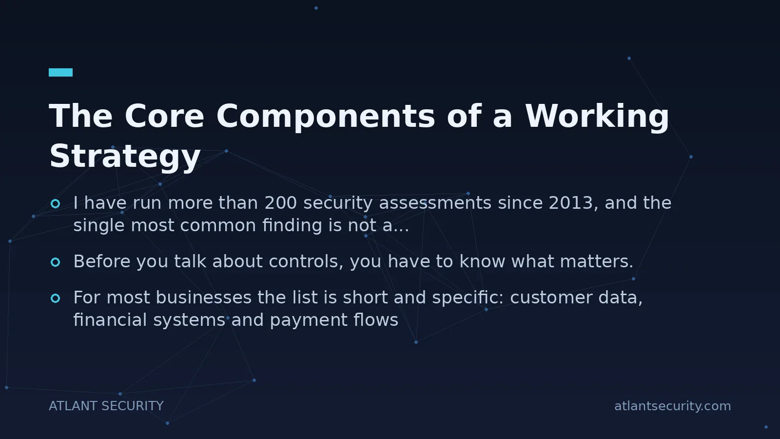The Core Components of a Working Strategy - key points