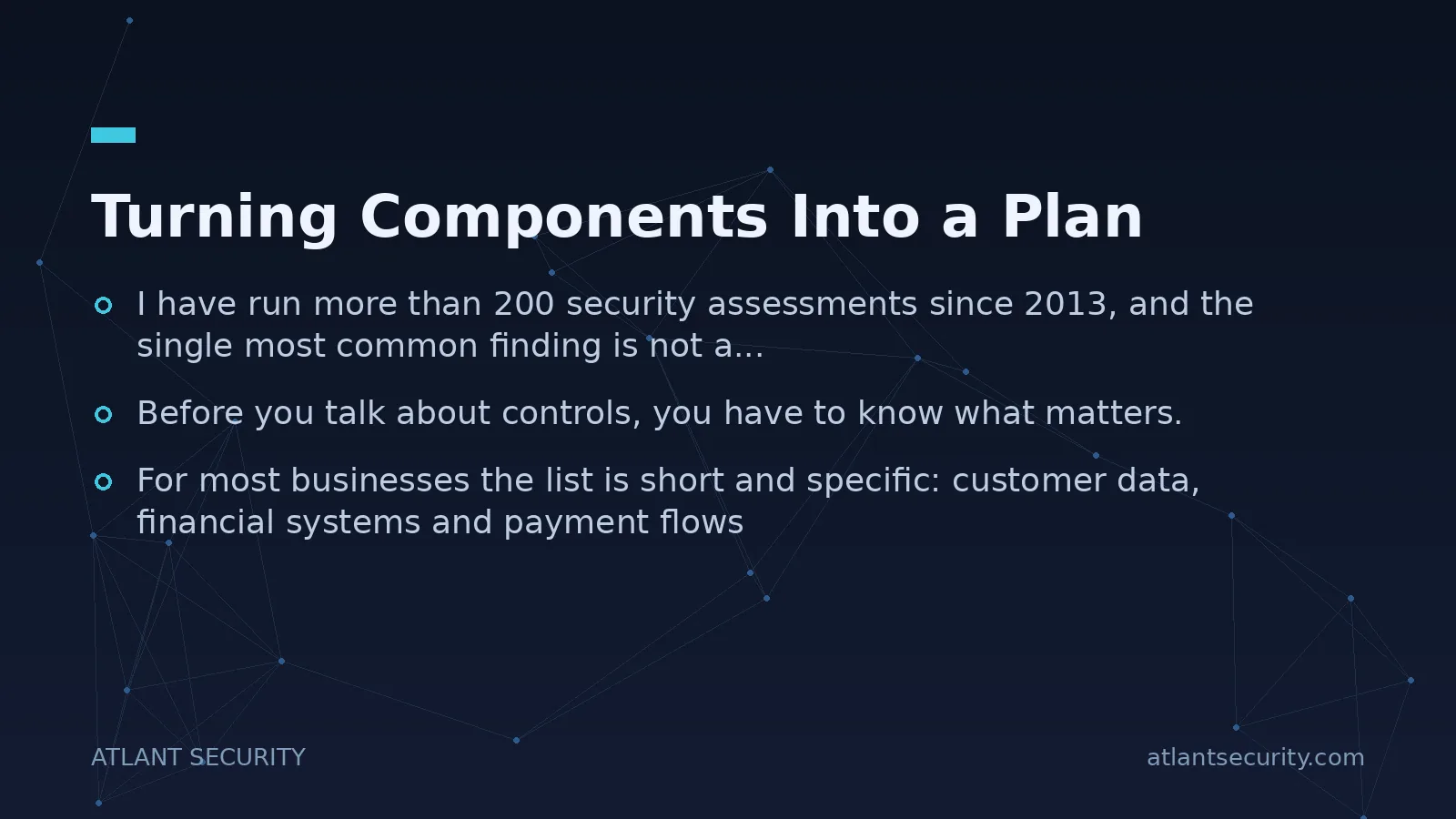 Turning Components Into a Plan - key points