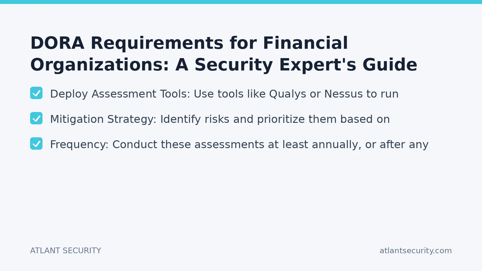 Checklist: DORA Requirements for Financial Organizations: A Security Expert's Guide