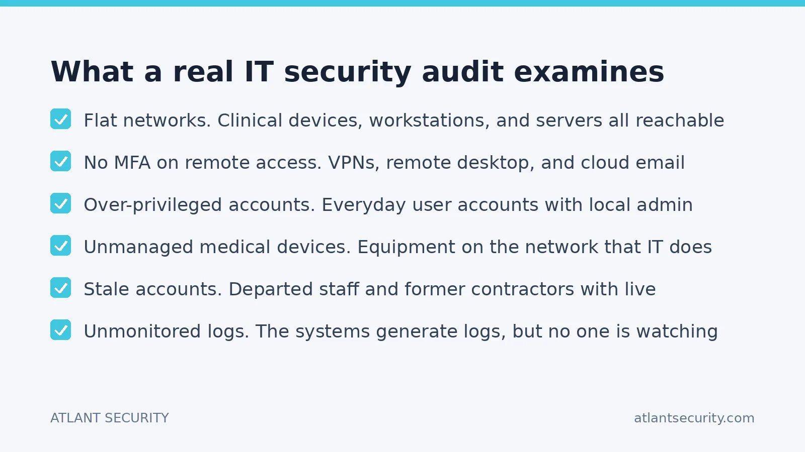 Checklist: What a real IT security audit examines
