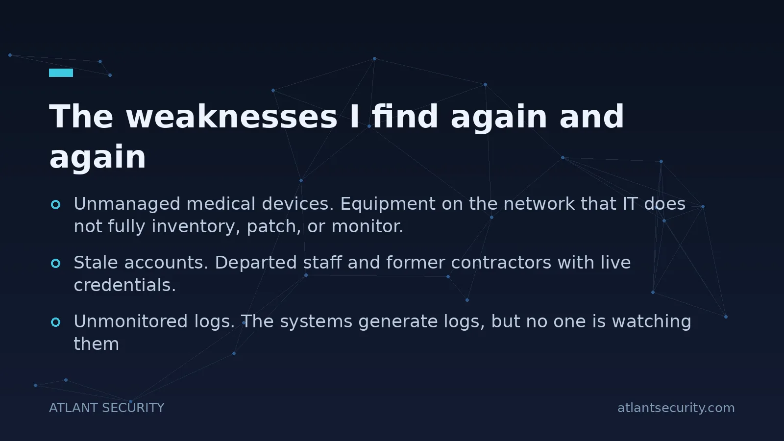 The weaknesses I find again and again - key points