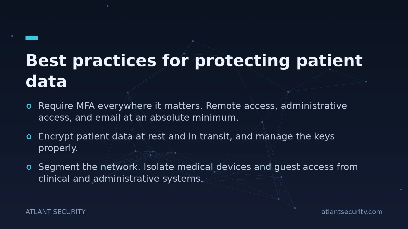 Best practices for protecting patient data - key points