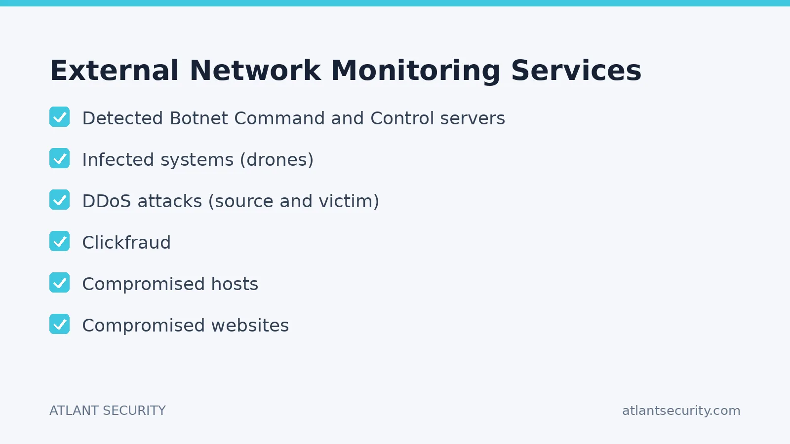 Checklist: External Network Monitoring Services