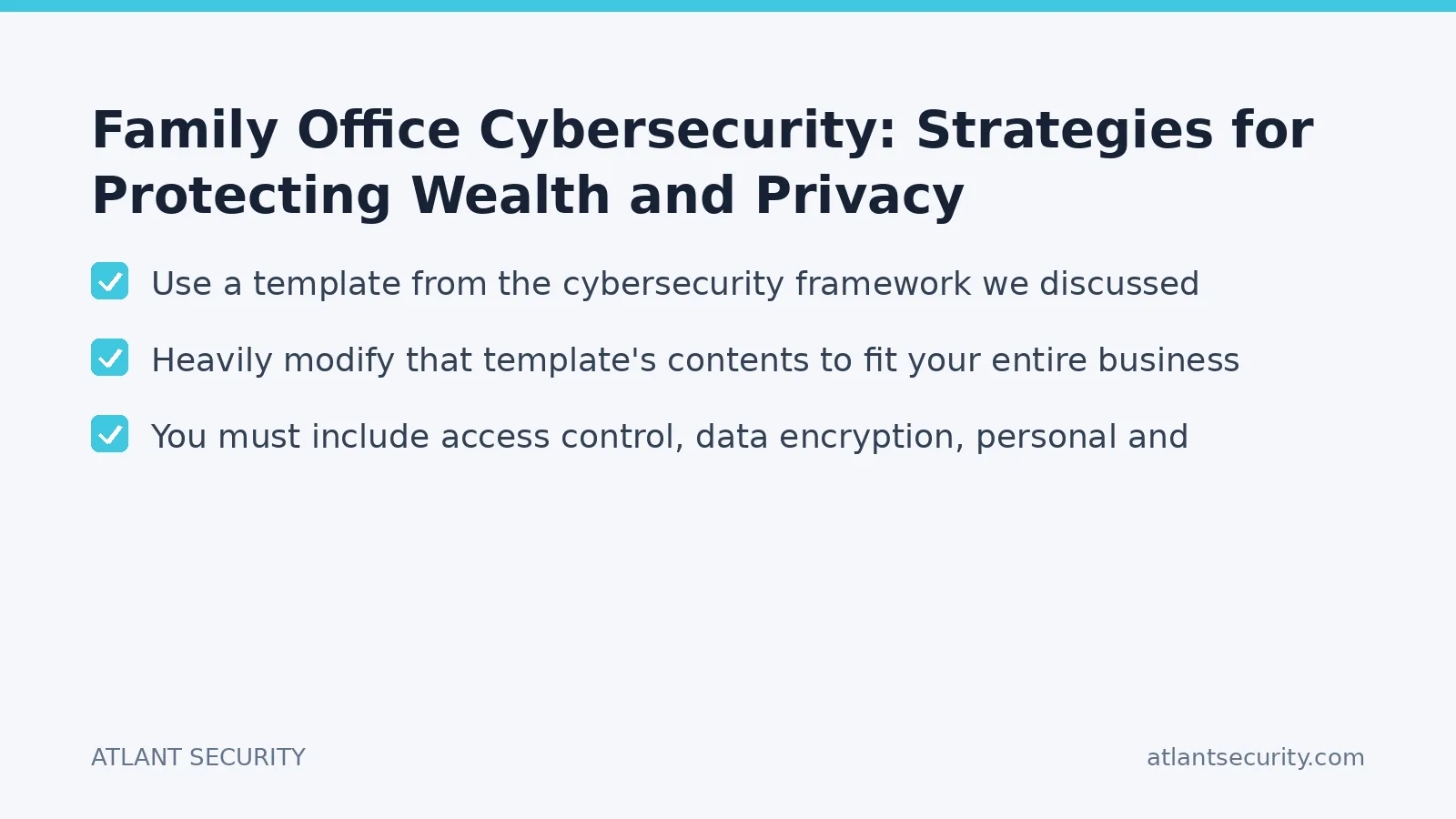 Checklist: Family Office Cybersecurity: Strategies for Protecting Wealth and Privacy