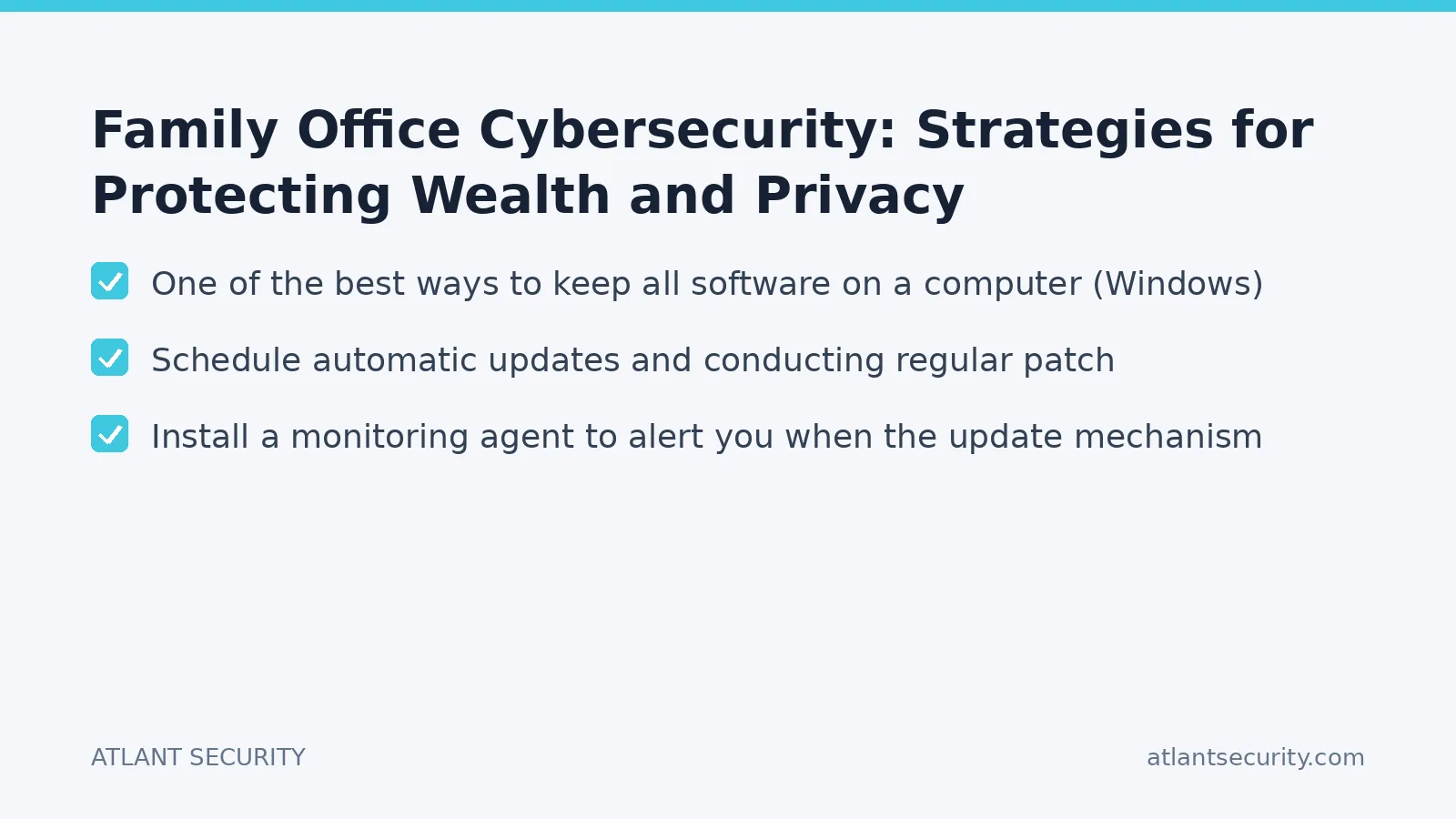 Checklist: Family Office Cybersecurity: Strategies for Protecting Wealth and Privacy