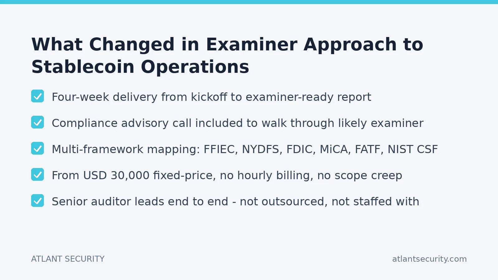 Checklist: What Changed in Examiner Approach to Stablecoin Operations