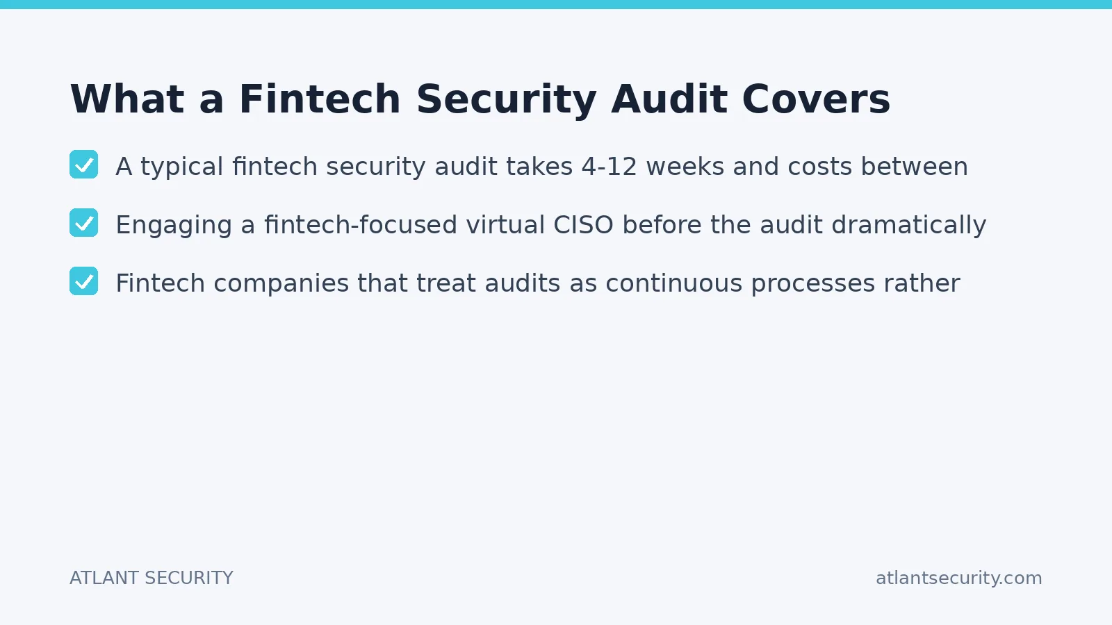 Checklist: What a Fintech Security Audit Covers