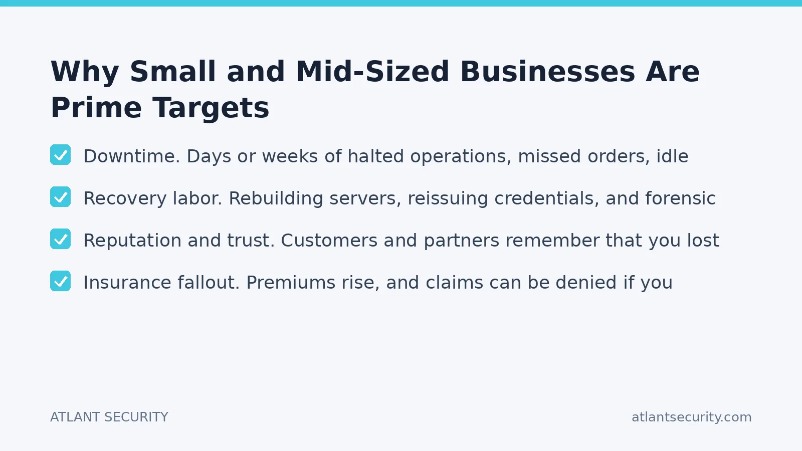 Checklist: Why Small and Mid-Sized Businesses Are Prime Targets