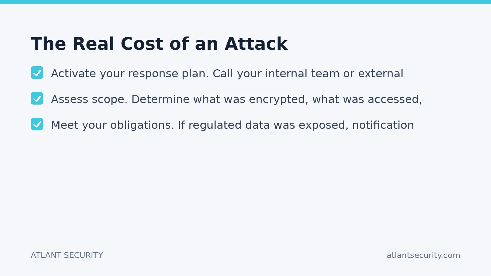 Checklist: The Real Cost of an Attack