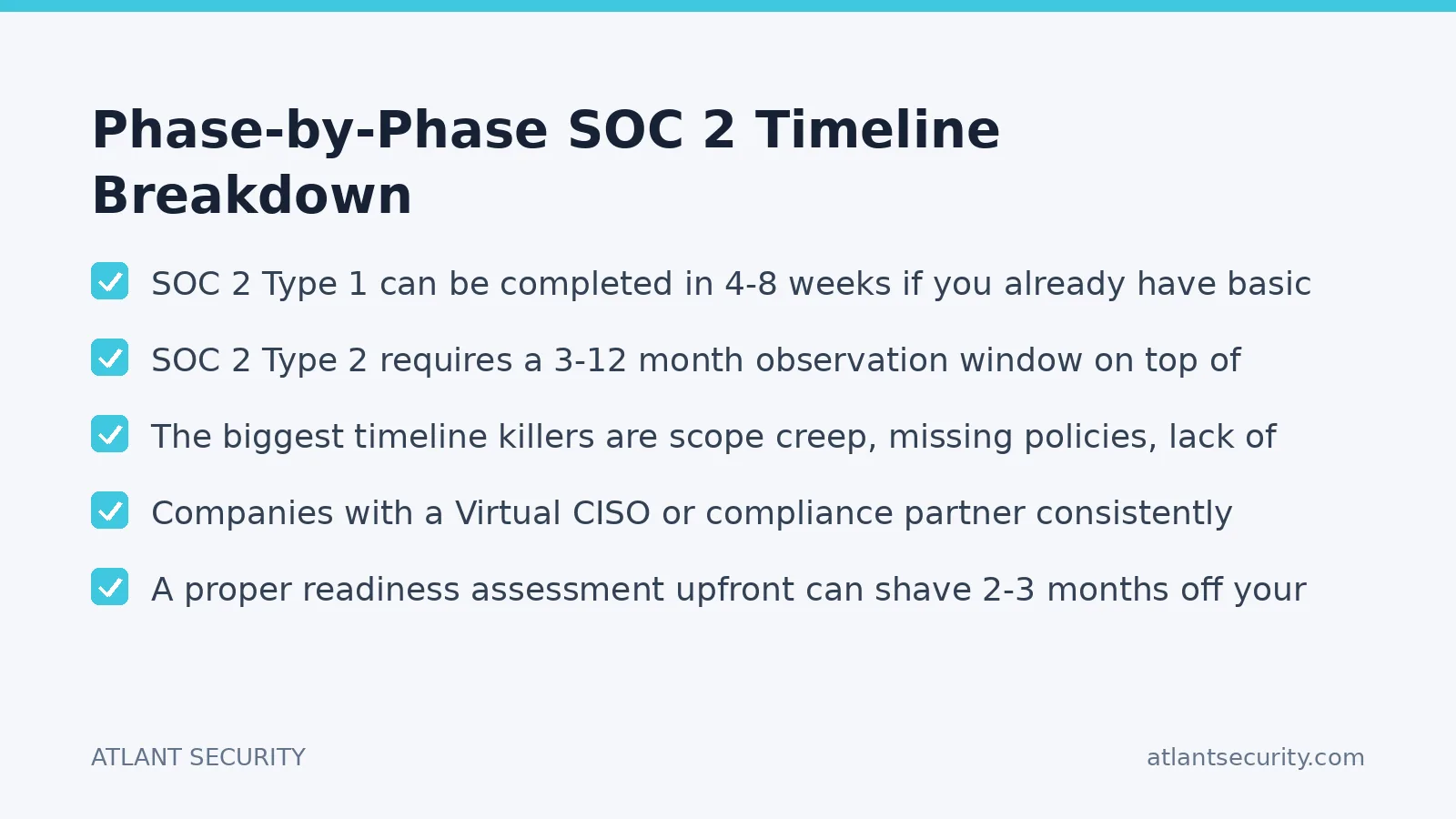Checklist: Phase-by-Phase SOC 2 Timeline Breakdown