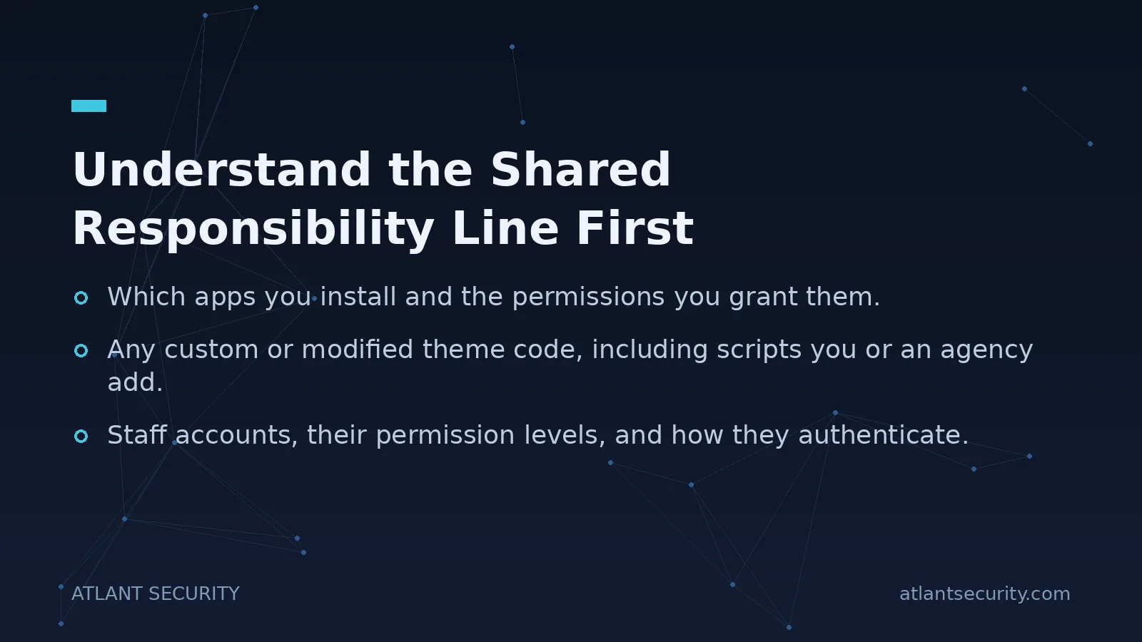 Understand the Shared Responsibility Line First - key points