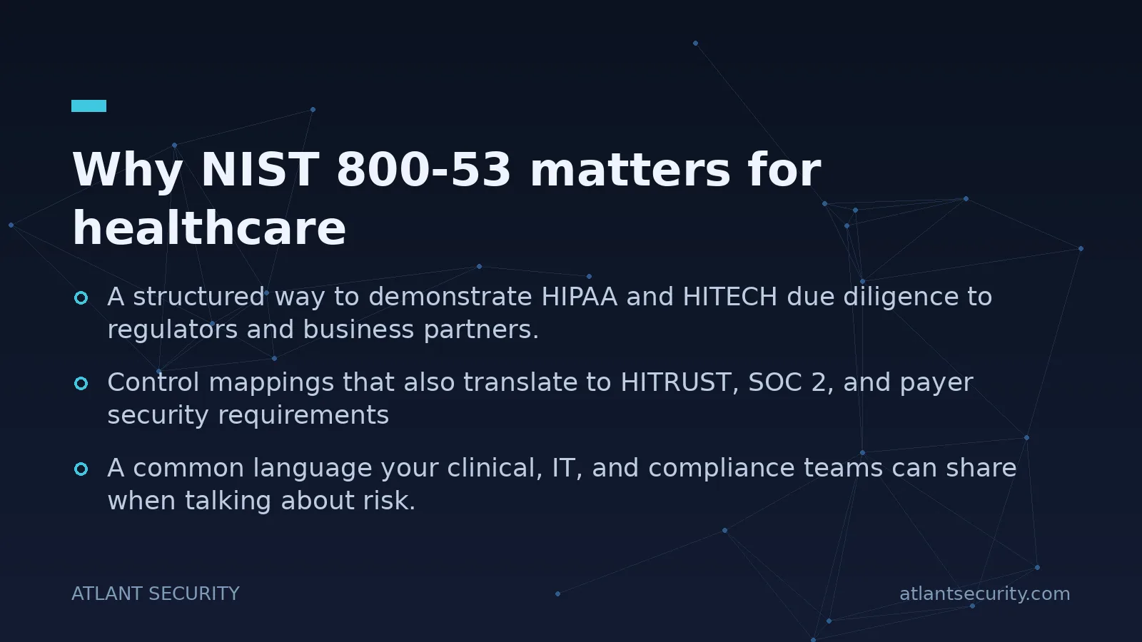 Why NIST 800-53 matters for healthcare - key points