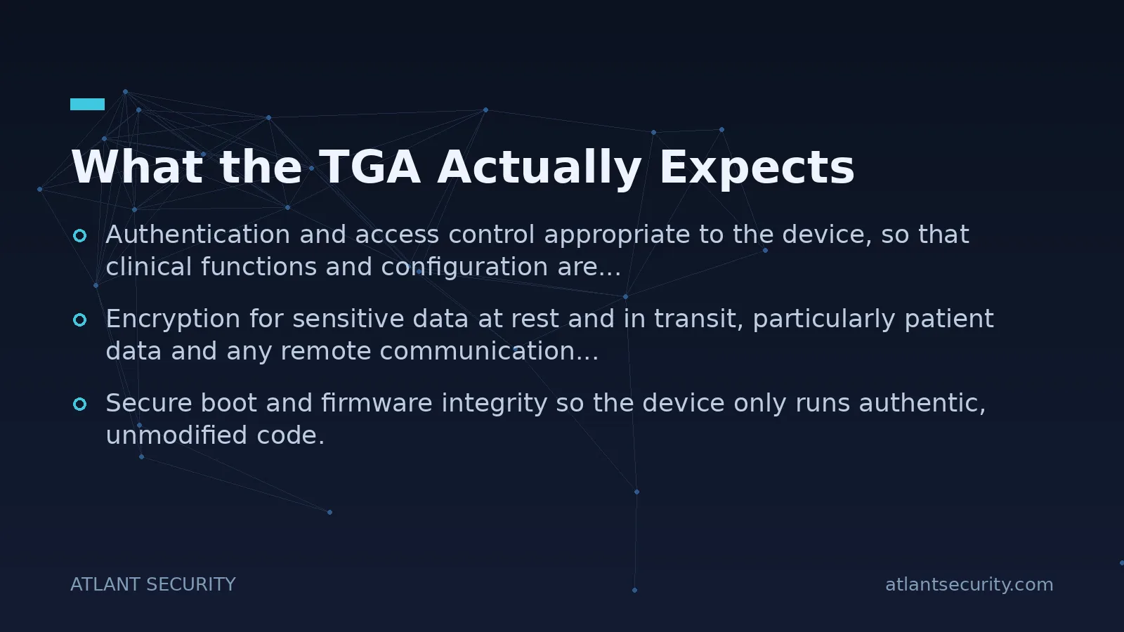 What the TGA Actually Expects - key points