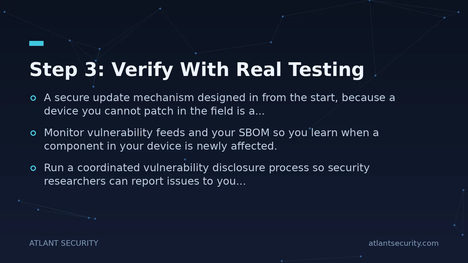 Step 3: Verify With Real Testing - key points