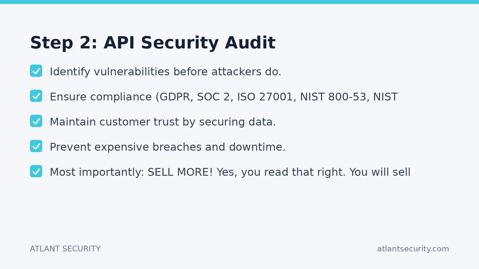 Checklist: Step 2: API Security Audit