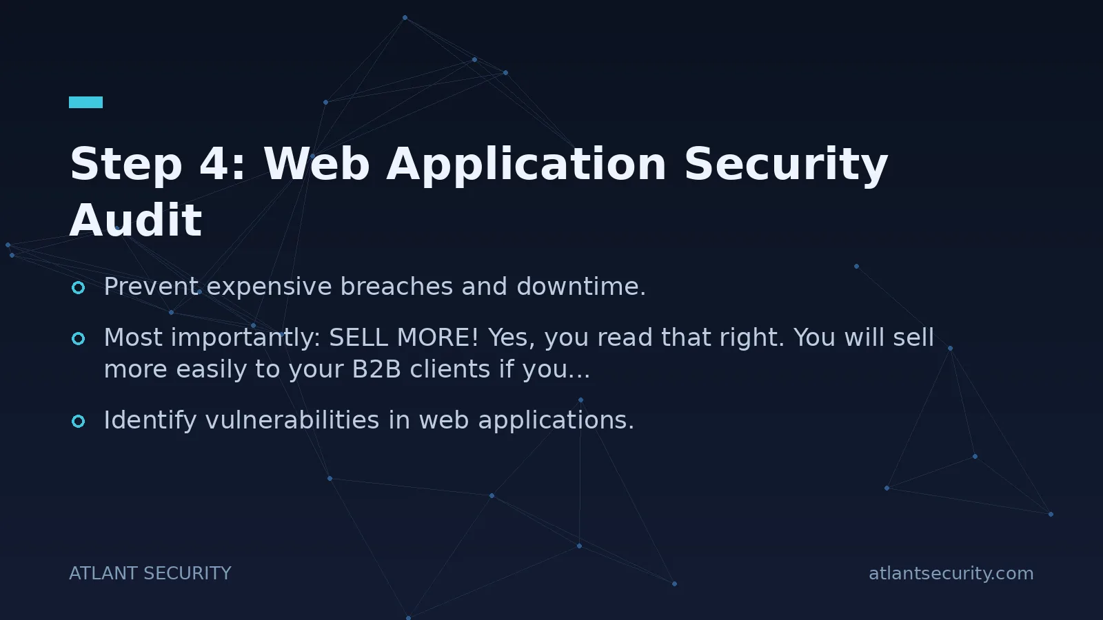 Step 4: Web Application Security Audit - key points