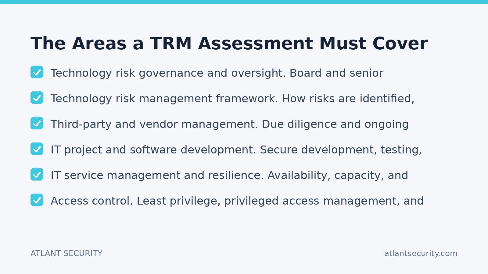 Checklist: The Areas a TRM Assessment Must Cover