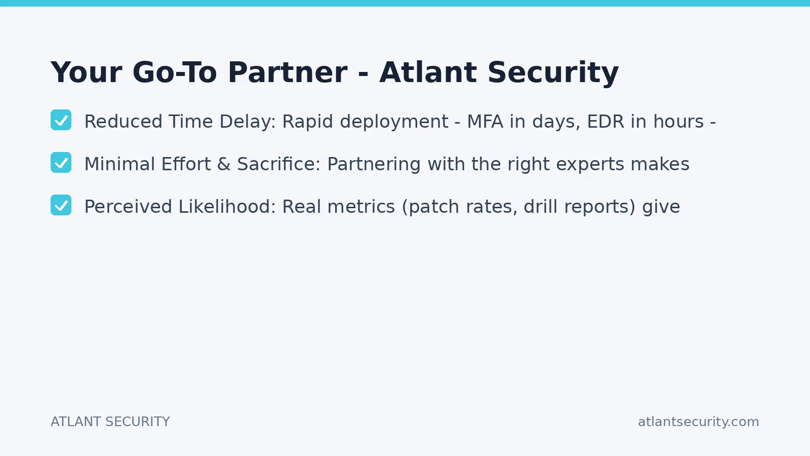 Checklist: Your Go-To Partner - Atlant Security