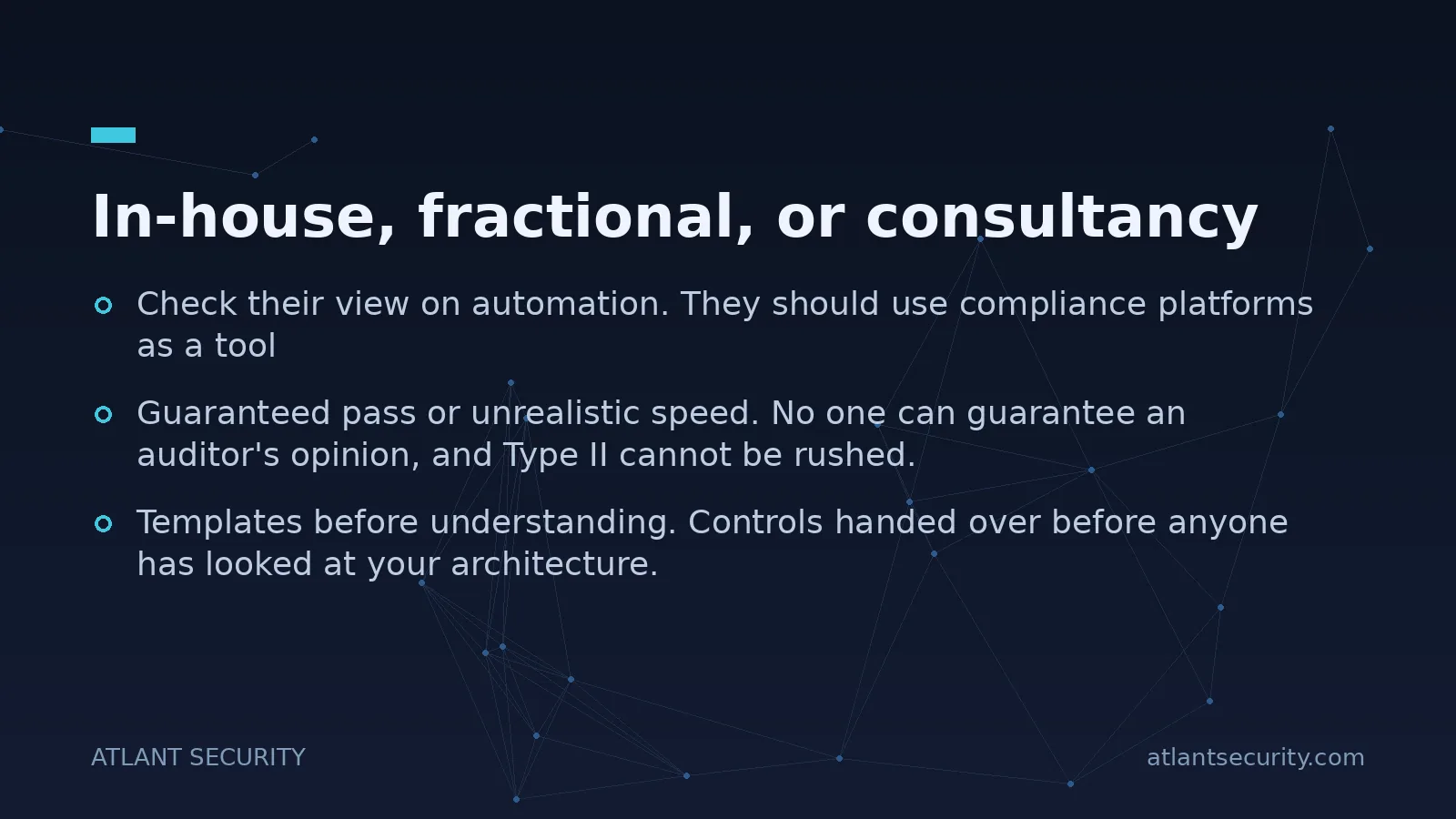In-house, fractional, or consultancy - key points