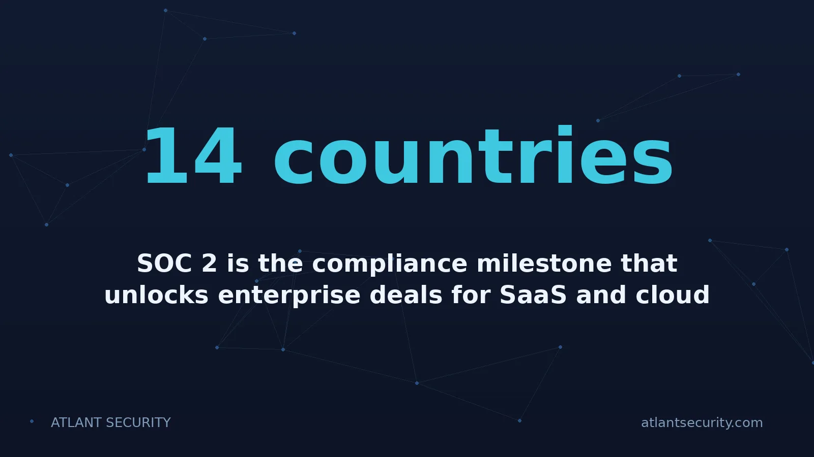 14 countries: SOC 2 is the compliance milestone that unlocks enterprise deals for SaaS and cloud companies