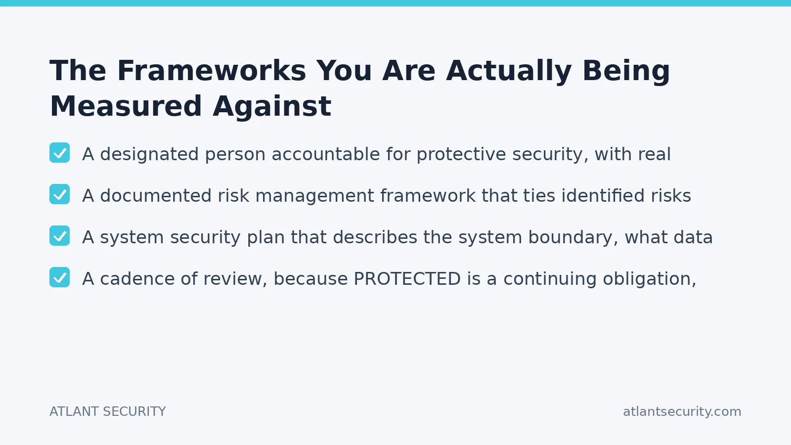 Checklist: The Frameworks You Are Actually Being Measured Against