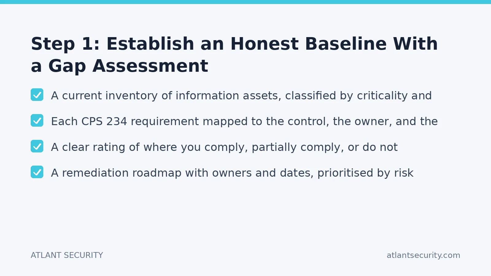 Checklist: Step 1: Establish an Honest Baseline With a Gap Assessment