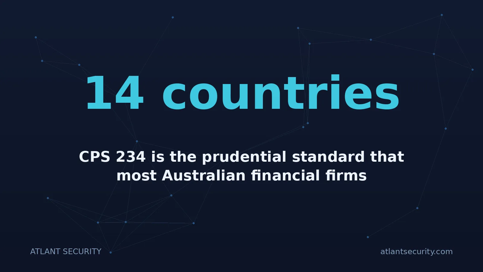 14 countries: CPS 234 is the prudential standard that most Australian financial firms underestimate right up until