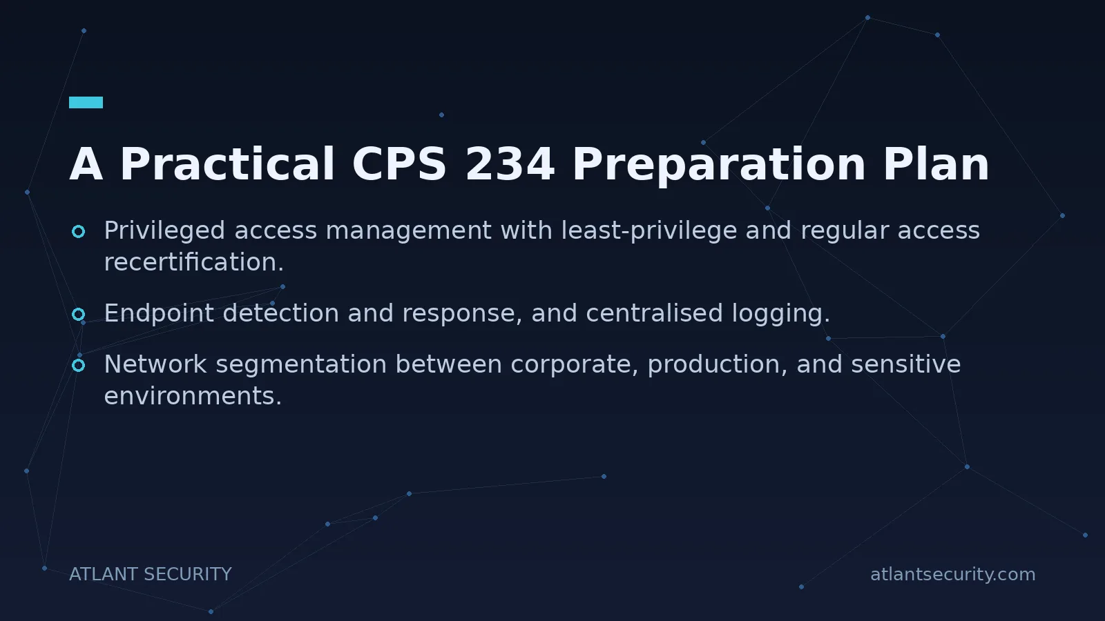 A Practical CPS 234 Preparation Plan - key points