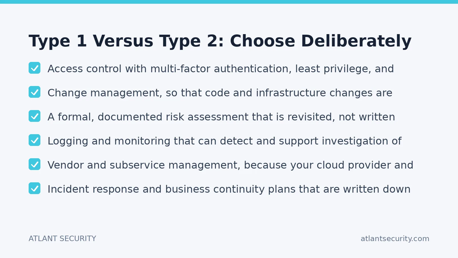 Checklist: Type 1 Versus Type 2: Choose Deliberately