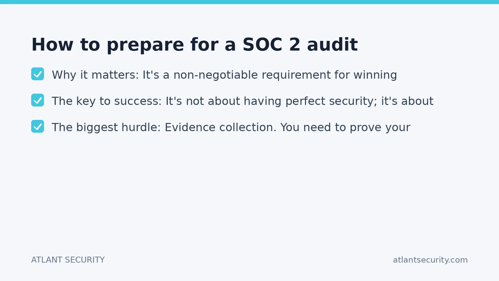 Checklist: How to prepare for a SOC 2 audit