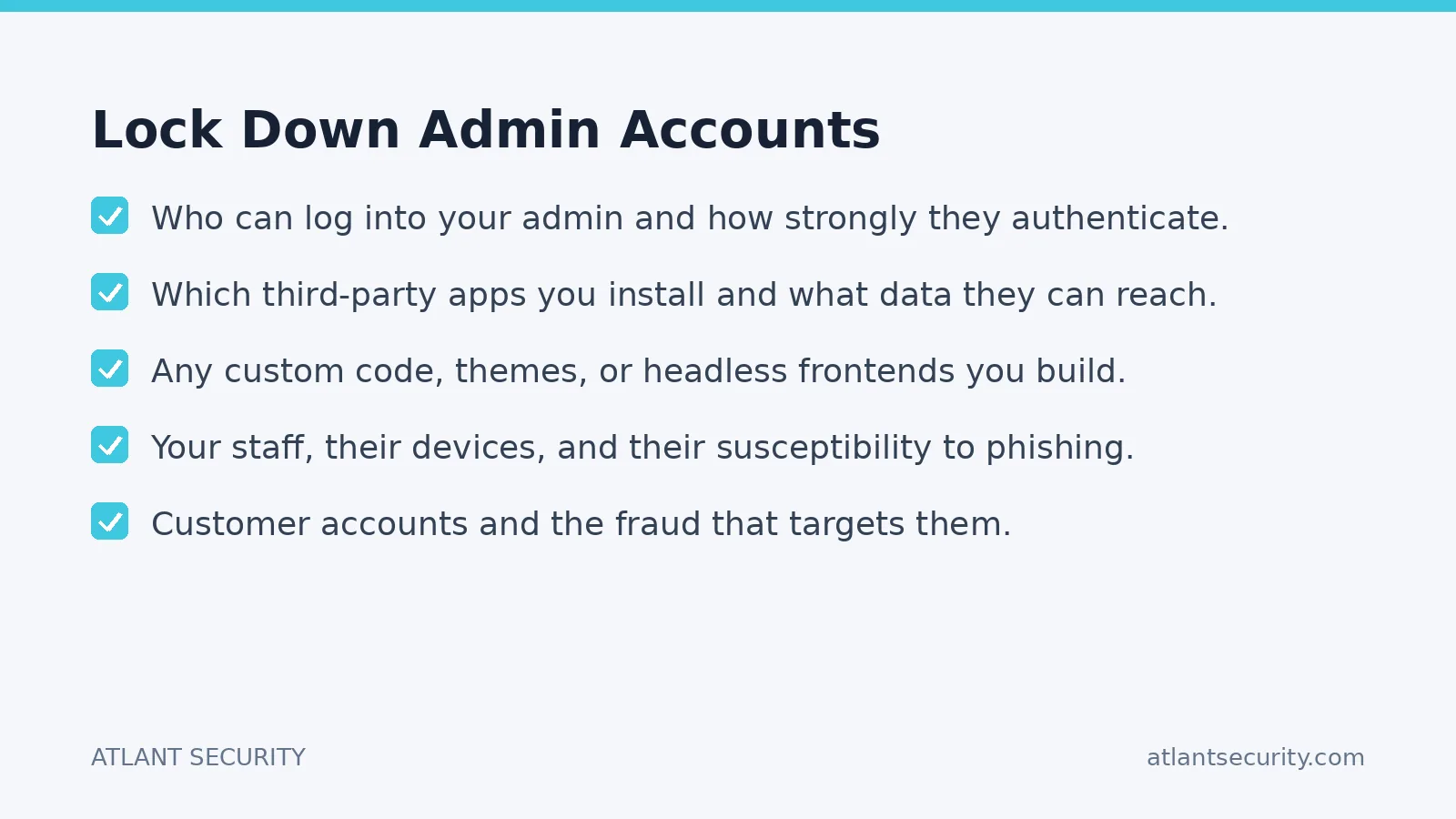 Checklist: Lock Down Admin Accounts