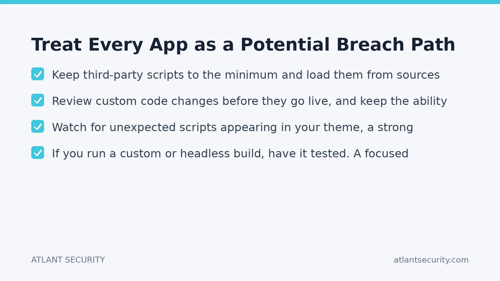 Checklist: Treat Every App as a Potential Breach Path