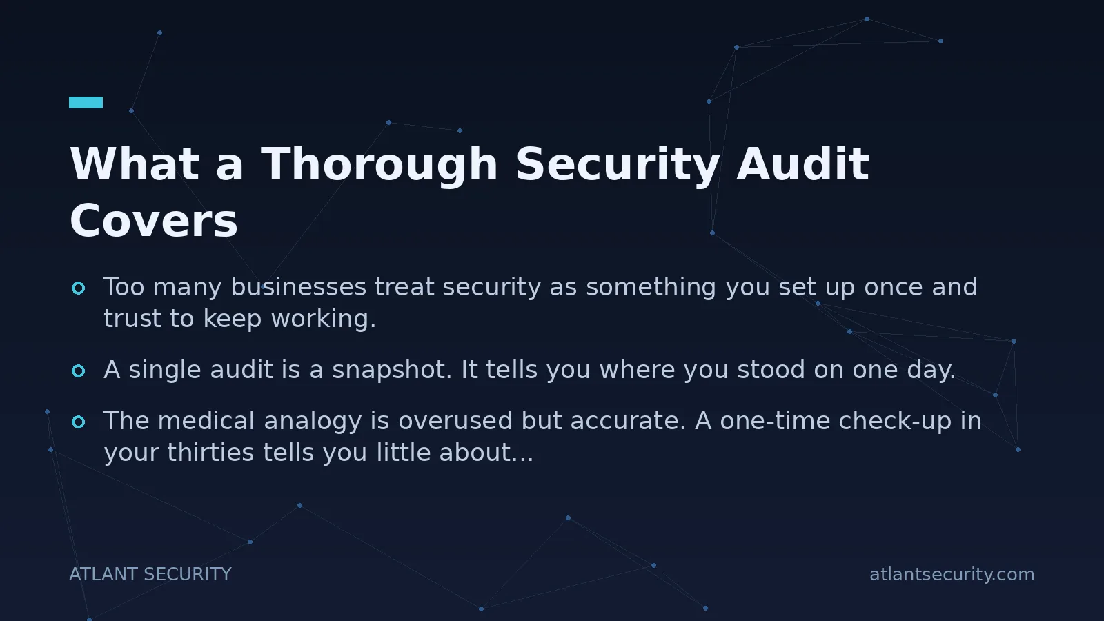 What a Thorough Security Audit Covers - key points